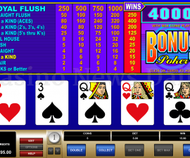 Bonus Poker Online Bonus - Rixey Gambling